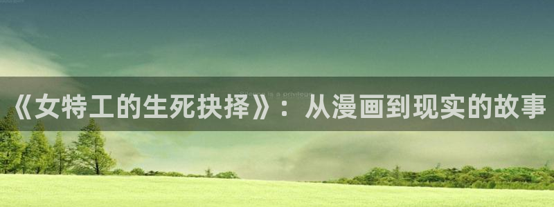 歪歪动画：《女特工的生死抉择》：从漫画到现实的故事